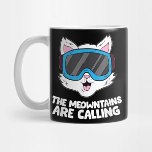 Funny Snowboard Ski Goggle For Snowboarding Cat Skiing Mug